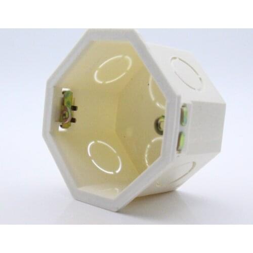 2017 Free Choose, White Plastic Materials, 82mm*82mm EU Standard Internal Mount Box for 86mm*86mm Standard Wall Light Switch