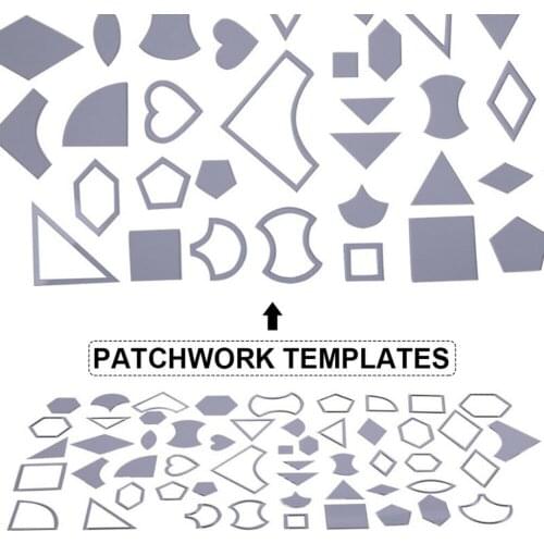 27 Pcs Handmade Craft Sewing Patchwork Templates Quilter Kit Transparent Quilting Templates Reusable Plastic DIY Tool