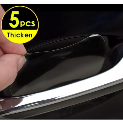 5pcs Universal Invisible Car Door Handle Scratches Automobile Shakes Protective Vinyl Protector Films Car Handle Protection