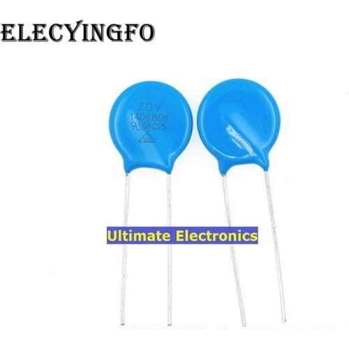 50pcs Varistors 14D680K 68V Varistor Metal voltage dependent resistor