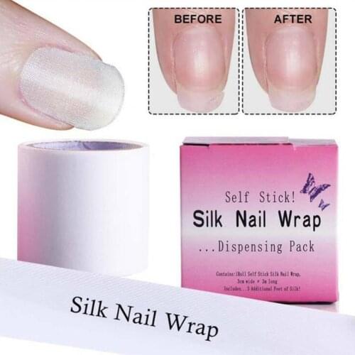 80% Hot Sale Silk Nail Wrap Fiber Glass Stickers Fingernail Protector Self Adhesive Tape