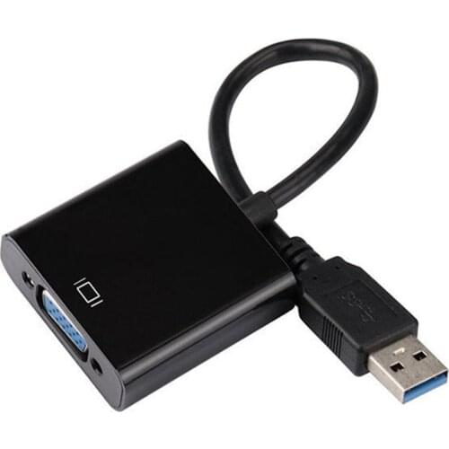 USB To VGA Adapter USB 2.0/3.0 to VGA External Video Card Multi Display Converter for Desktop Laptop PC Monitor Projector
