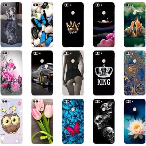 For Huawei P Smart Case TPU Soft Silicone Transparent Back Cover Phone Case Huawei P Smart 2018 2019 Cover FIG-LX1 Enjoy 7S Case