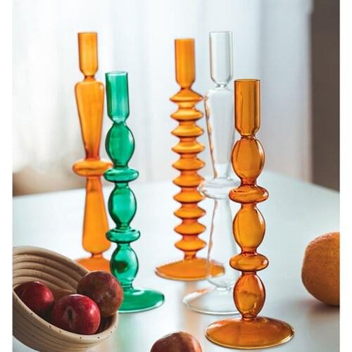 Flower Vase for Room Decor Decorative Nordic Glass Nordic Vase Hydroponics Plants Vases Home Modern Glass Candle Holder