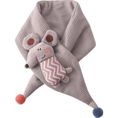 Kids Cartoon Animal Knit Scarves Boys And Girls Kids Cartoon Shawls Scarves Collar Thickening Scarf Winter косынка детская 스카프