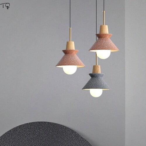 Designer Industrial Restaurant Pendant Light Led E27 Resin Hanging Lamp Home Decor Dining Room Milk Tea Shop Bar Bedroom Bedside