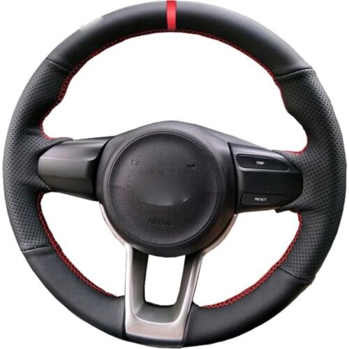 For Kia Rio 2017 2018 2019 2020 Rio5 2019 K2 2017-2020 Hand Sewing Car Steering Wheel Cover Volant Funda Volante Picanto Morning