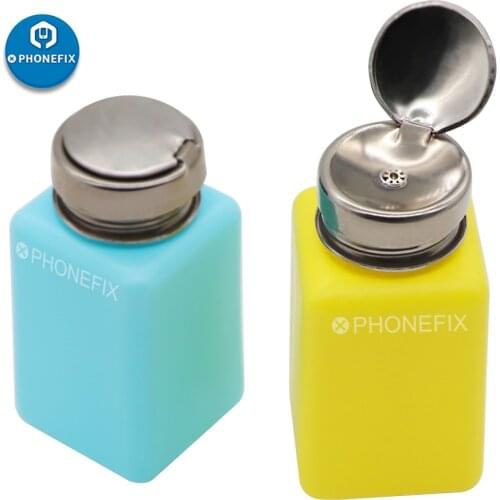 Plastic Liquid Alcohol Bottle Welding Flux Container Refillable Air Pump for Mobile Phone Motherboard Cleaning Repair Tools Kit