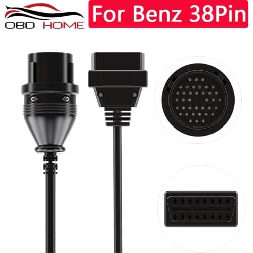OBDII Adapter Cable For BENZ 38 Pin To 16 Pin OBD2 OBD II Adapter For Mercedes 38 Pin For PSA 30Pin For OPEL 10PIN For FIAT 3PIN