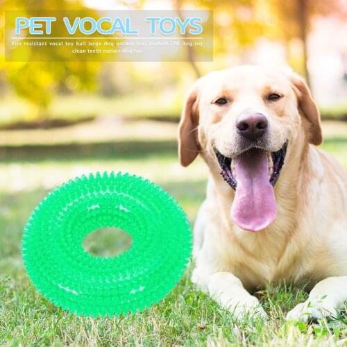 Circle Rubber with Thorn Ball Large Dogs Golden Retriever Set Interactive Pet Playing Funny Molar Cleaning Teeth Pet ToyS
