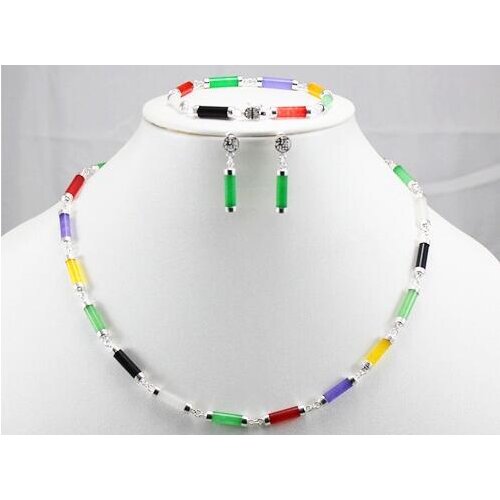 Hot sell free shipping ~~ noble and nice black zircon 17.5" necklace, earings, 7.5"bracelet sets