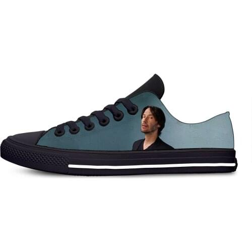 Movie star Keanu Reeves Hot Fashion Casual Cloth Shoes High Quality Breathable Lightweight Sneakers 3D Print For Men Women
