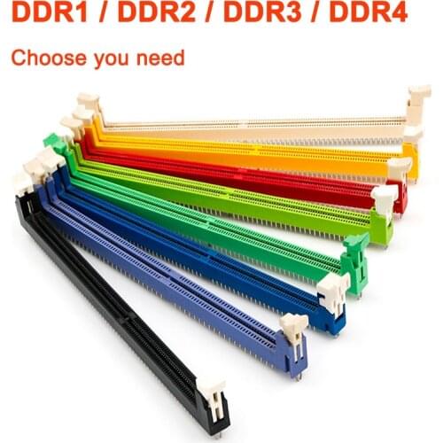 2pcs Desktop PC Motherboard DDR1 / DDR2 / DDR3 / DDR4 Memory Slots Repair Soldering Latch Replacement Board