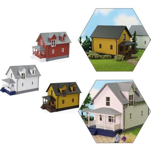 3 Units Model Railroad Scenery N Scale 1:160 Residential House Buidlings Kit Assembled JZN01