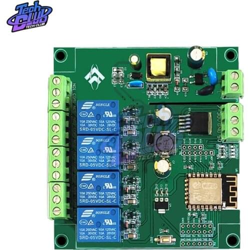 5V 4 Channel WIFI Relay Module ESP8266 ESP-12F Development Board 4M BYTE FLASH for AC 90-250V DC7-30V Load Control Board
