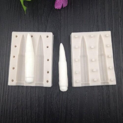 New liquid silicone mold 3D simulation bullet modeling chocolate cake mold DIY kitchen supplies baking tools WMJ-921
