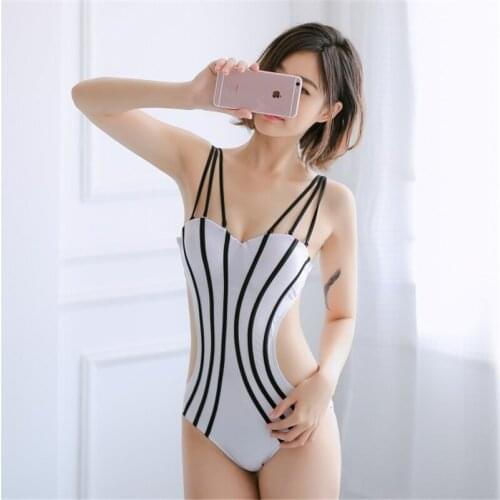 2019 New One Piece Swimsuit Hollow Out Sexy Swimwear Girl Women Bodysuit Bathing Suit Vintage Beach Wear Bandage Monokini