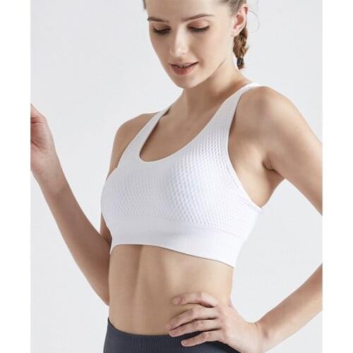 2021 New Sports Underwear Women Yoga Fitness Outdoor Running Gather Back Quick Dry Honeycomb Shock Proof Bra
