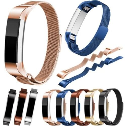 New High Quality 12mm Milanese Magnetic Loop Stainless Steel Customized Band For Fitbit Alta Smart Watch Correa Reloj Wholesale