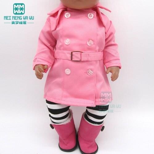 Clothes for doll fit 43cm baby toy new born doll and 45cm American doll Air Force Uniform Three-piece