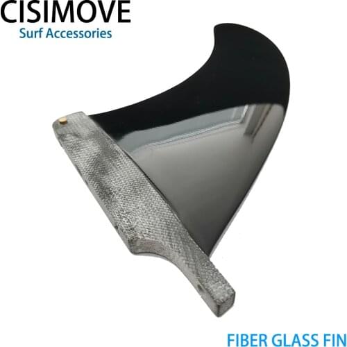 Wholesale price Fiber glass glossy black single surf fin for surf board long board inflatable board