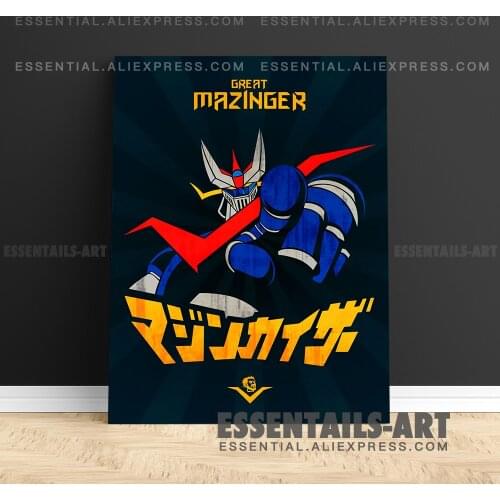 Great Mazinger Finger Retro Anime Poster Canvas Wall Art Painting Decor Pictures Bedroom Living Room Home Decoration Prints