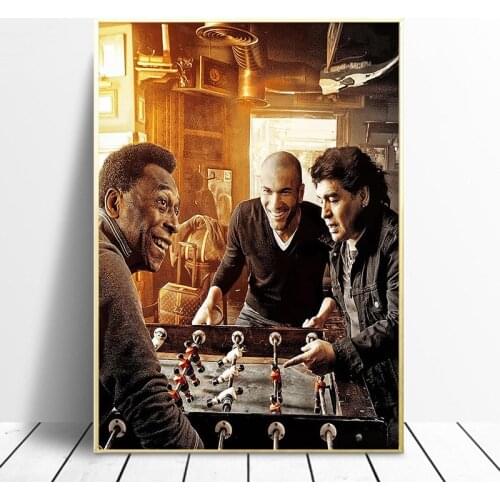 Classic Portrait Football Star Hand of God Posters and Prints Canvas Painting Wall Art Picture for Living Room Home Decoration