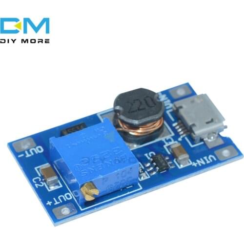 DC DC Step Up Power Supply Booster Board Module MT3608 For Replace XL6009 Micro USB 2A Adjustable 2-24V To 28V