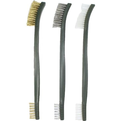 Gun 3pcs Steel Wire Brush Cleaning-Tool-Set Rifle Hand-Gun Shortgun Airsoft Hunting Tactical for 3pcs/Set Clean Accessories