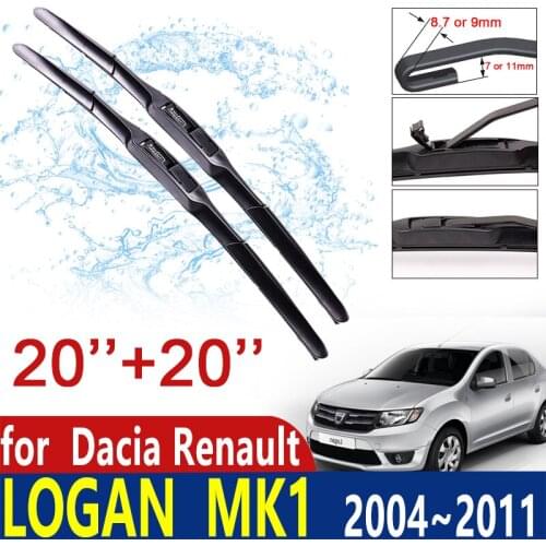 For Dacia Renault Logan MK1 2004~2011 Front Windscreen Windshield Car Wiper Blade Accessories 2005 2006 2007 2008 2009 2010