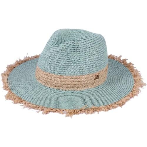 Fashion Colorful Summer Wide Brim Tie Dye Straw Hat Outdoor Travel Beach Sun Fedora Hat Vintage Casual Ladies Elegant Straw Cap