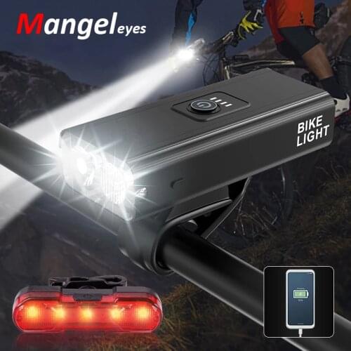 LED Cycling Light USB Charging 1800 Lumens Front Lamp Bicycle Headlight Powerful Flashlight Bike Lantern Power MTB Accessories