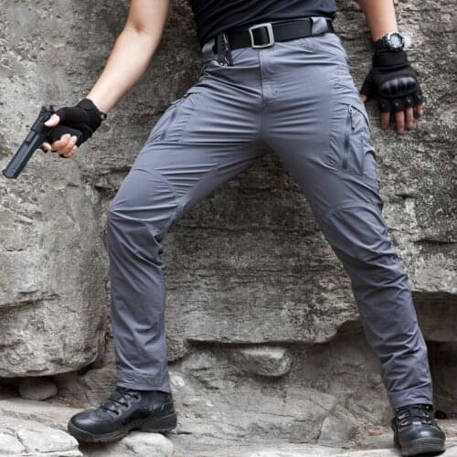 IX9 Tactical Casual Cargo Pants Men Trekking Hiking Elastic Quick Dry Duty Work Men Army Military Style Women Trousers