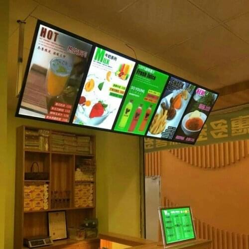 High Quality & Brightness Fast Food Store Restaurant Acrylic Mgnet Menu Boards With LED Edge-lit