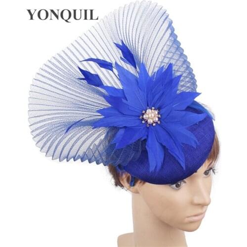 High Quality 4 Layer Sianamy Wedding Fascinator Hats Headbands Women Party Dinner Headwear Elegant Bride Mesh Hair Accessories