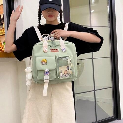 2021 New Fashion Women Small Backpack for Teenage Girl Kawaii Girls Shoulder Bag Student Mini College Schoolbag Cute Rucksack