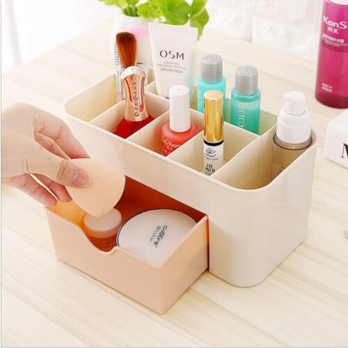1PcsPlastic Cosmetic Storage Box Drawer Organizer Drawer Divider Makeup Jewelry Organizer Rangement Cuisine Home Storage Drawers