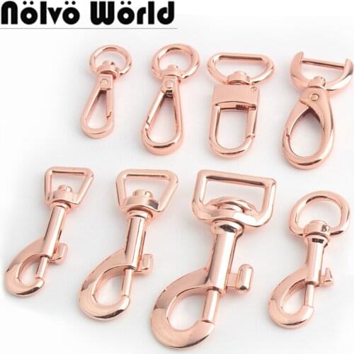 Nolvo World 10-50 pieces 38mm Snap hook rose gold customized key chain snap hook wholesaler