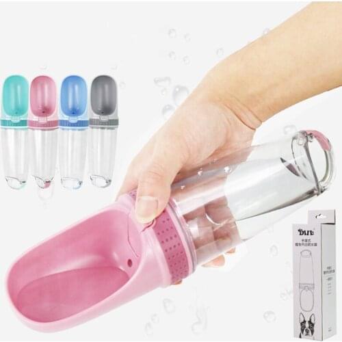 350ml Pet Dog Water Bottle Feeder Bowl Portable Water Feeding Bottle Cup Pets Dog Cat Outdoor Travel Drinking Water Dispenser