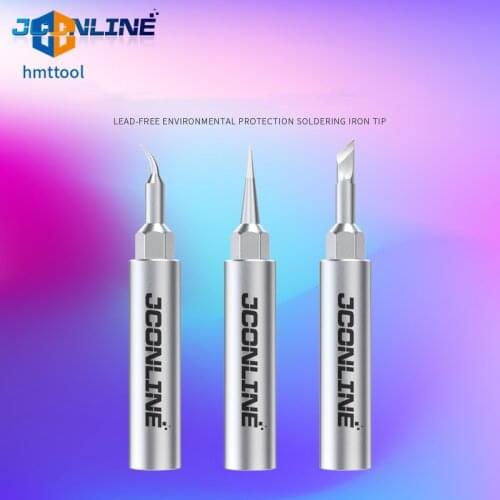 JCONLINE Lead-Free Straight / Curved / Cutter Soldering Iron Tip Oxygen-Free Copper Core For 936/236 Series Repair Tools