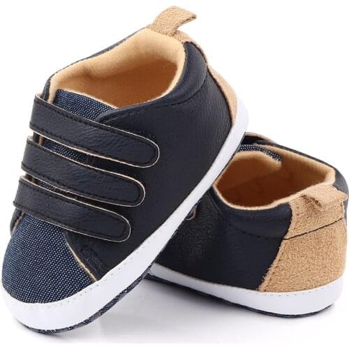 Baby Shoes Newborn Infant Boy Girl Classical PU Soft Anti-slip Toddler Shoes Moccasins 0-18M First Walkers