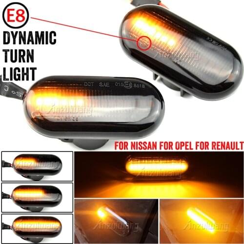 Dynamic LED Turn Signal Side Marker Light For Dacia Duster Dokker Renault KANGOO Megane TWINGO CLIO I MASTER II ESPACE III