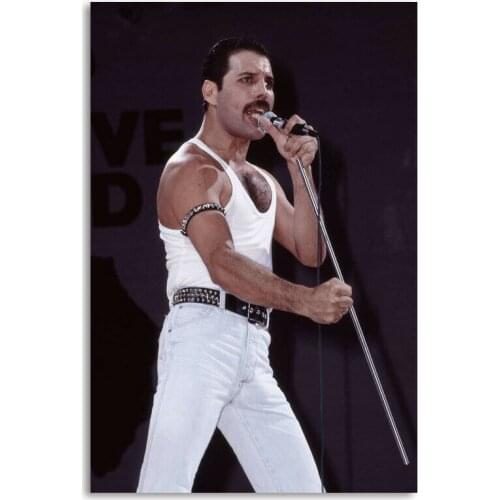 Hot Freddie Mercury Queen Musical Movie Bohemian Rhapsody Silk Fabric Wall Poster Art Decor Sticker Bright