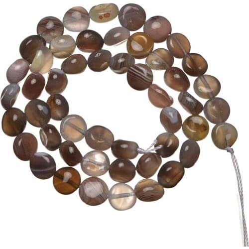Hot-selling Gray Striped Agate 5-10mm Semi-finished Stone Beads Fit jewelry Making 16inch Gem H736