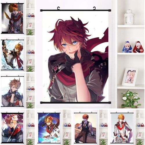 Game Genshin Impact Picture Cartoon Anime Canvas Painting Poster Art Print Decoration Home Bedroom Plastic Scrolls Wall Hanging