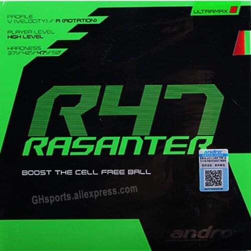 Andro RASANTER R47 Table Tennis Rubber Pips-In Original R47 Ping Pong Sponge