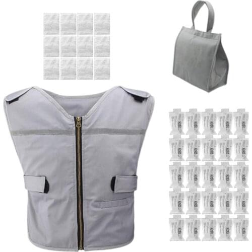 Summer Cooling Vest With Ice Packs Outdoor Sports Cool Ice Shirt High Temperature Protective Ice Vest Outdoor Accessories