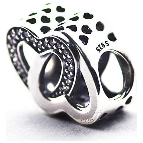 Mothers Day Gift Entwined Love Charm Sterling Silver 925 Beads for Jewelry Making for Sister Mother Friends 02378