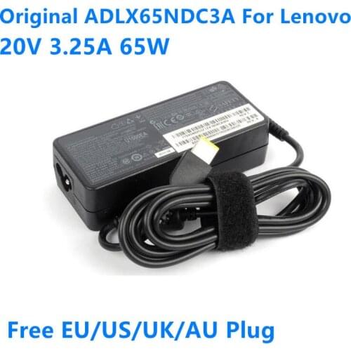 Genuine 20V 3.25A 65W ADLX65NDC3A AC Laptop Charger Adapter For Lenovo Thinkpad K2450 Z510 S500 E450C E460 X250 T460S YOGA11 B51