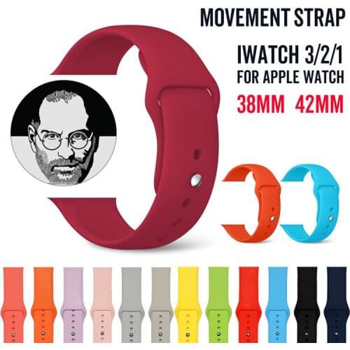 38Color Single buckle Silicone watchband for Apple i-Watch5 38/40/42/44mm Wristband Strap1/2/3/4 Smartwatch band